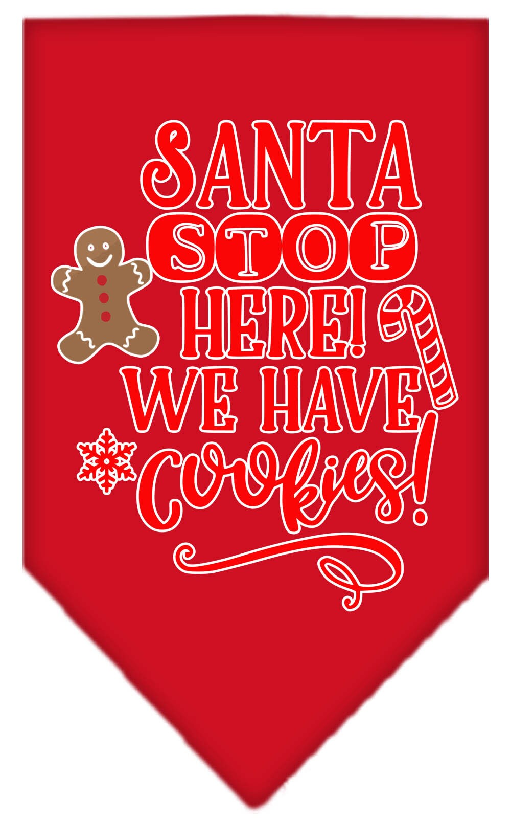 As You Wish Apparel – "Santa, Stop Here! We Have Cookies!" Christmas Pet Bandana