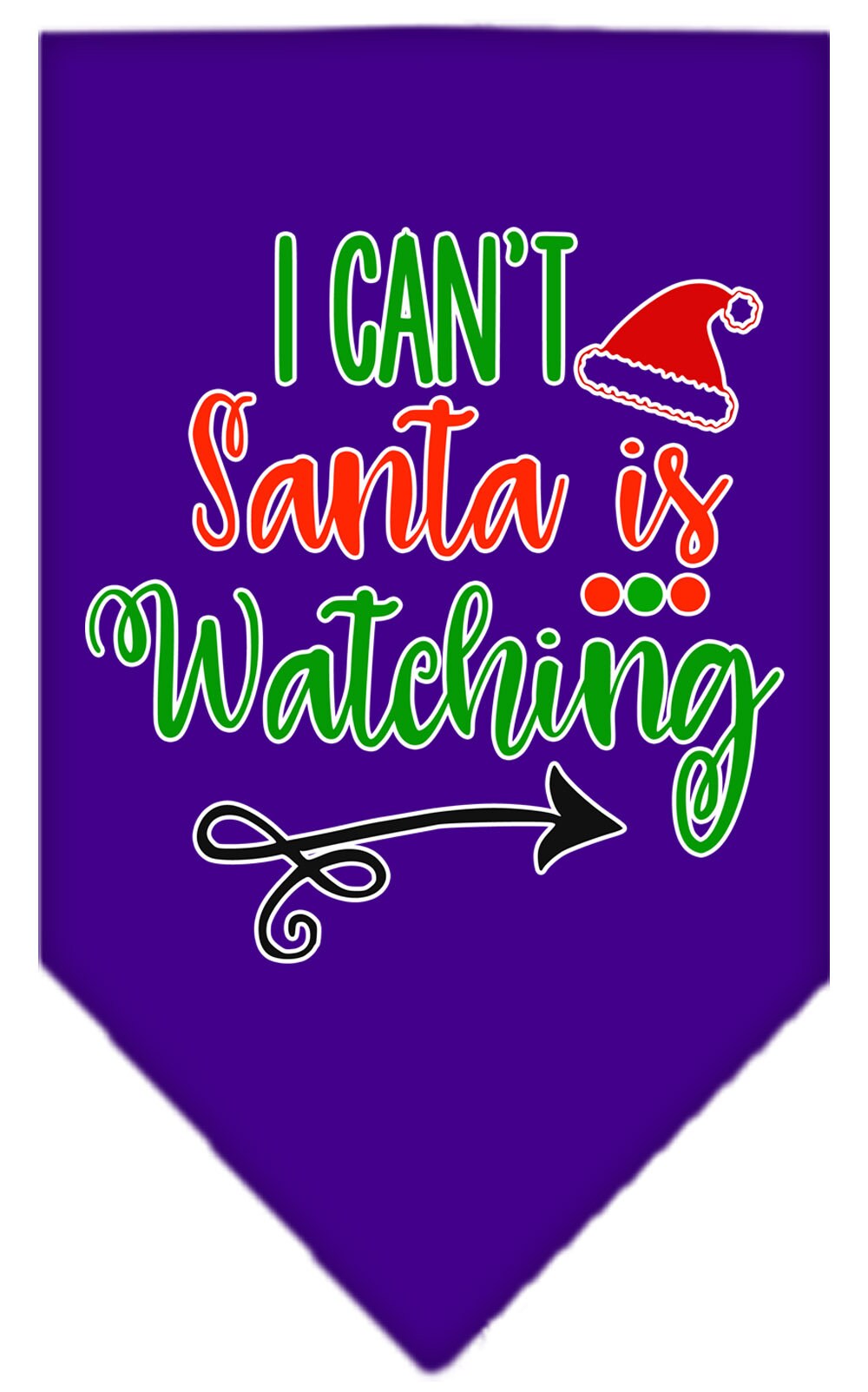 As You Wish Apparel – "I Cant, Santa Is Watching" Christmas Pet Bandana