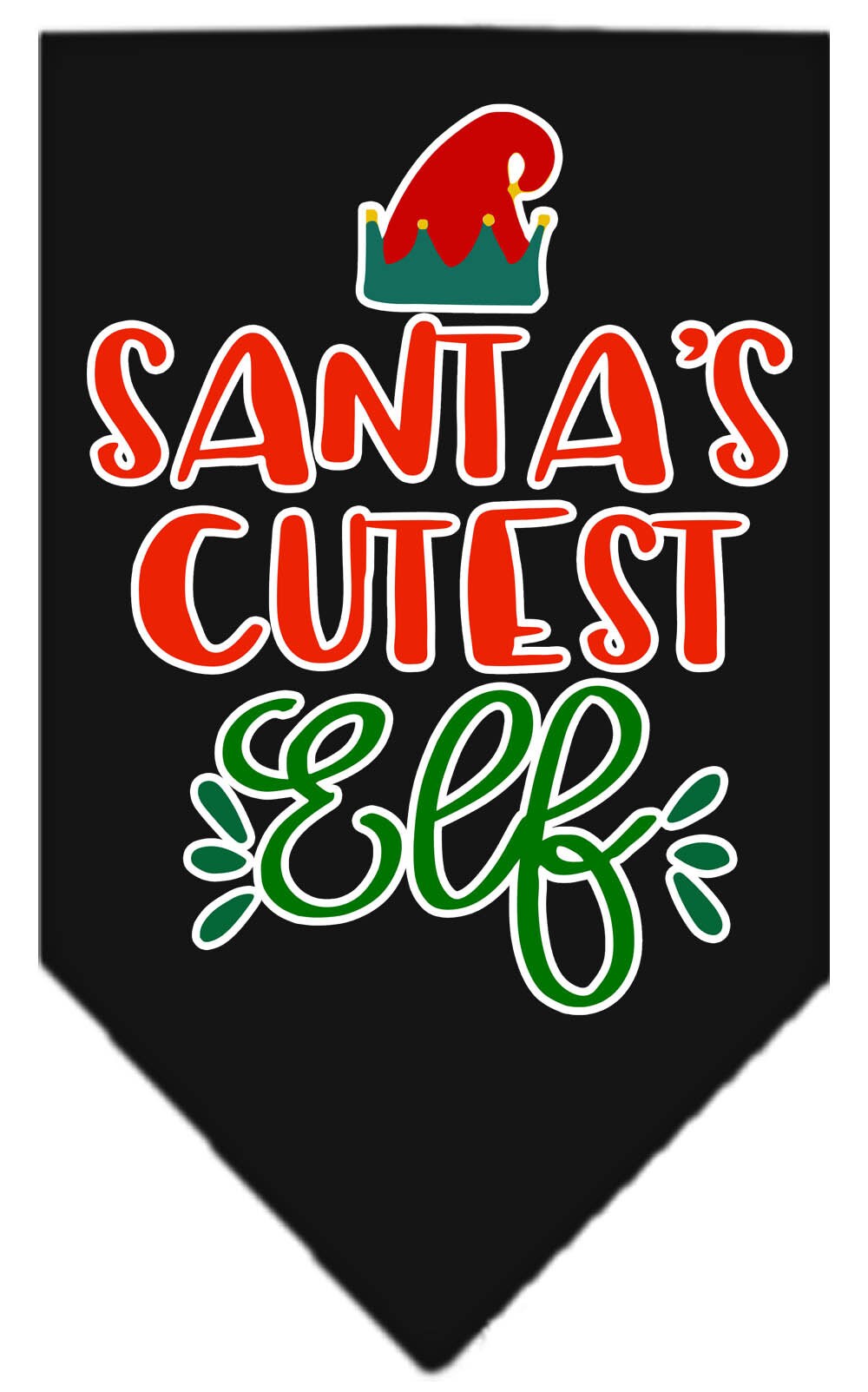 As You Wish Apparel – "Santas Cutest Elf" Christmas Pet Bandana