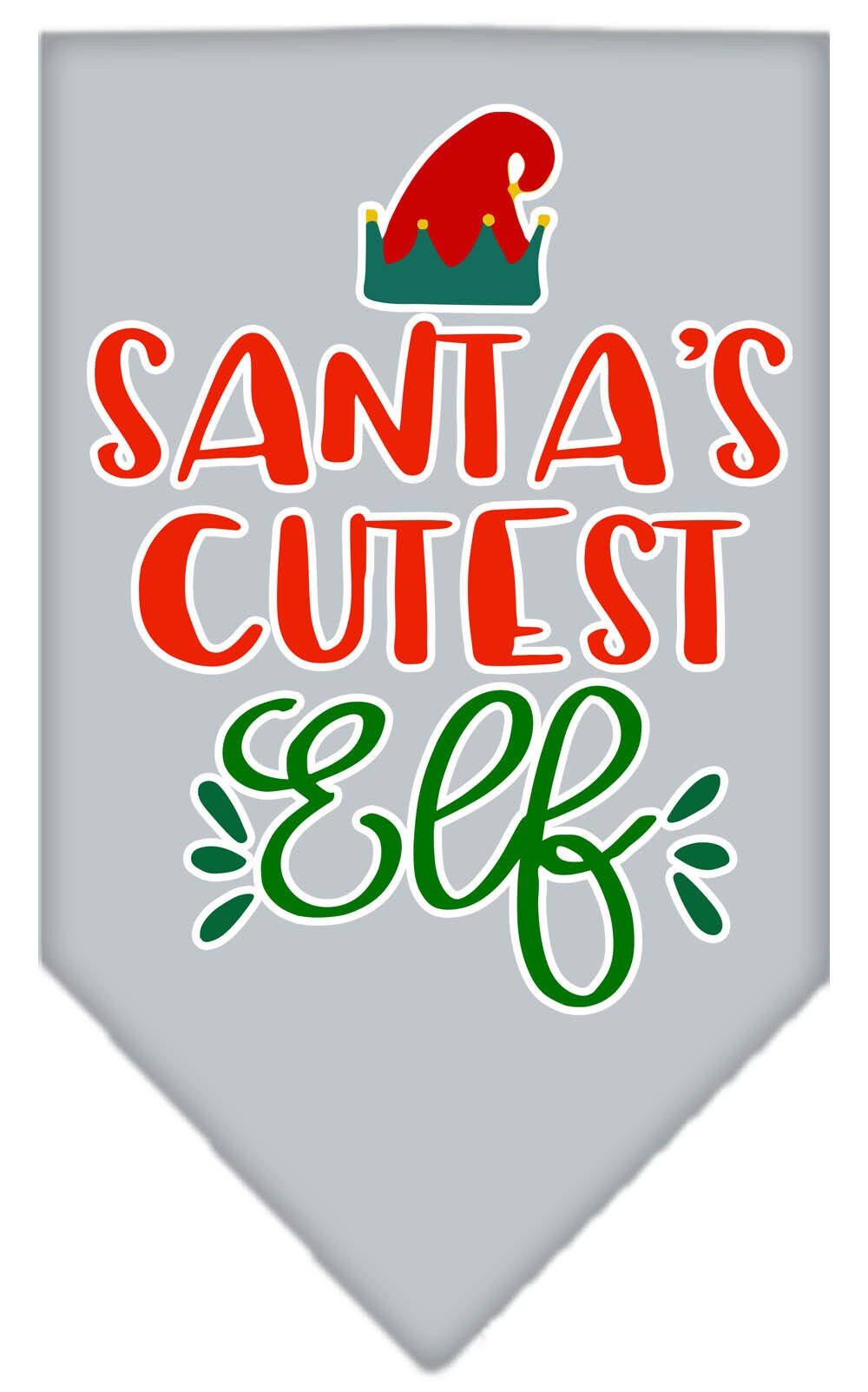 As You Wish Apparel – "Santas Cutest Elf" Christmas Pet Bandana