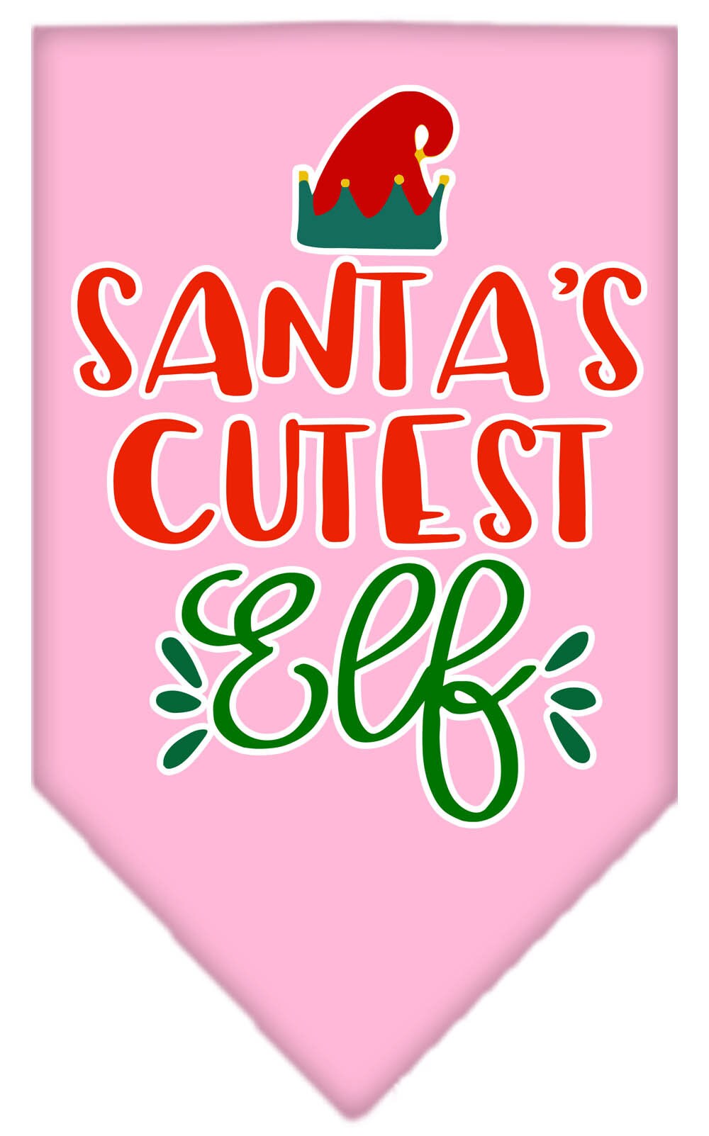 As You Wish Apparel – "Santas Cutest Elf" Christmas Pet Bandana