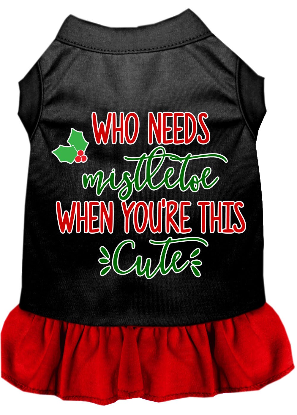 As You Wish Apparel – "Who Needs Mistletoe" Christmas Pet Dress