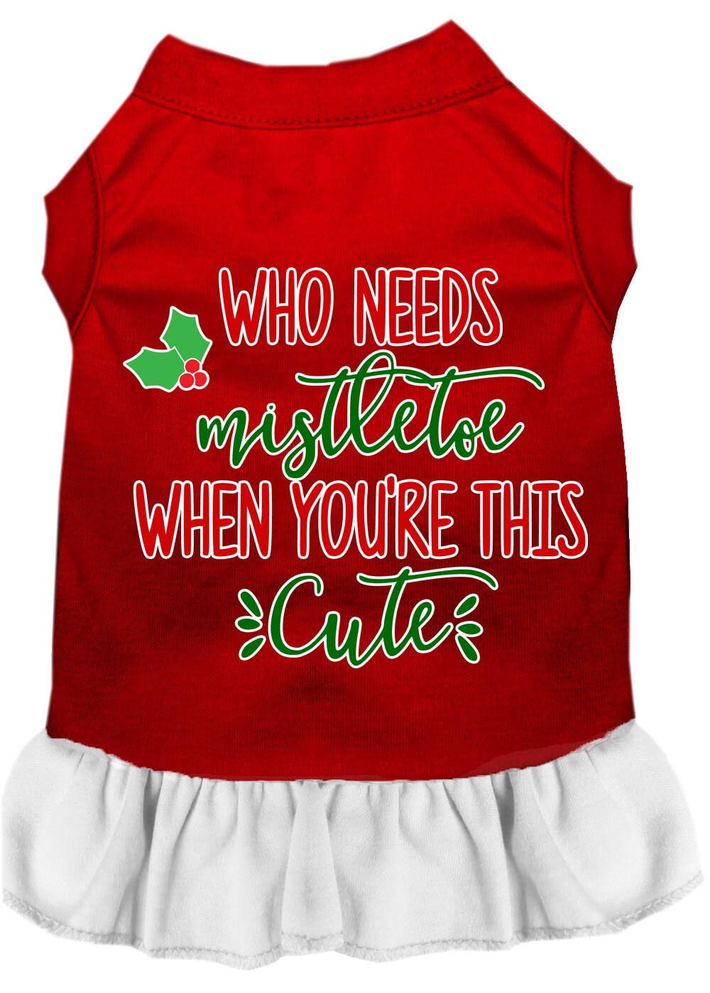 As You Wish Apparel – "Who Needs Mistletoe" Christmas Pet Dress