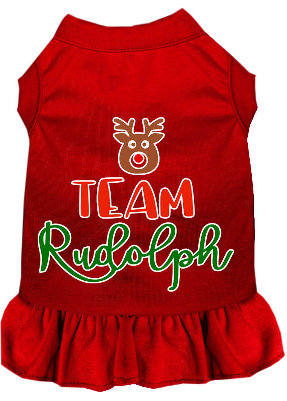 As You Wish Apparel – "Team Rudolph" Christmas Pet Dress
