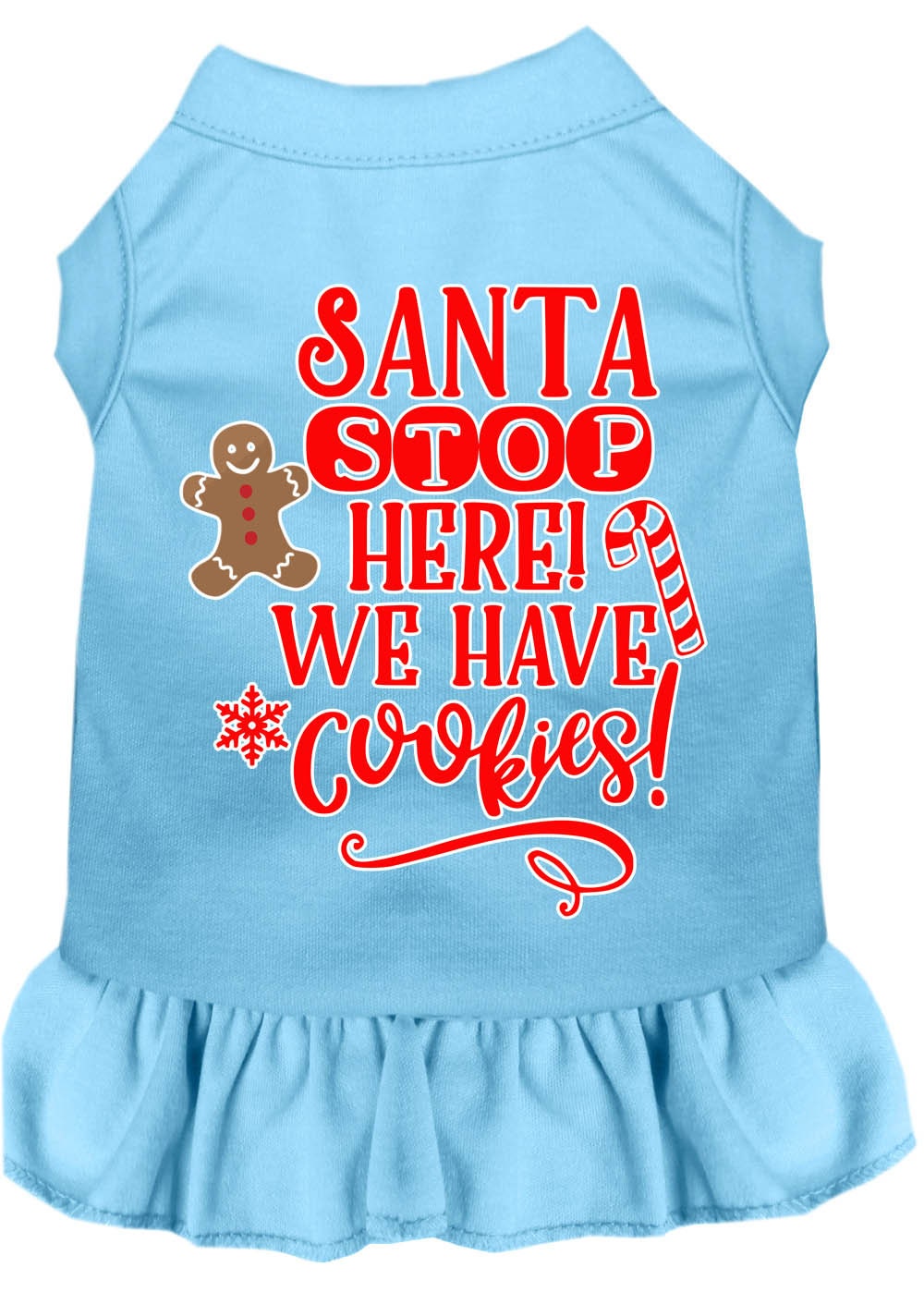 As You Wish Apparel – "Santa Stop Here, We Have Cookies" Christmas Pet Dress