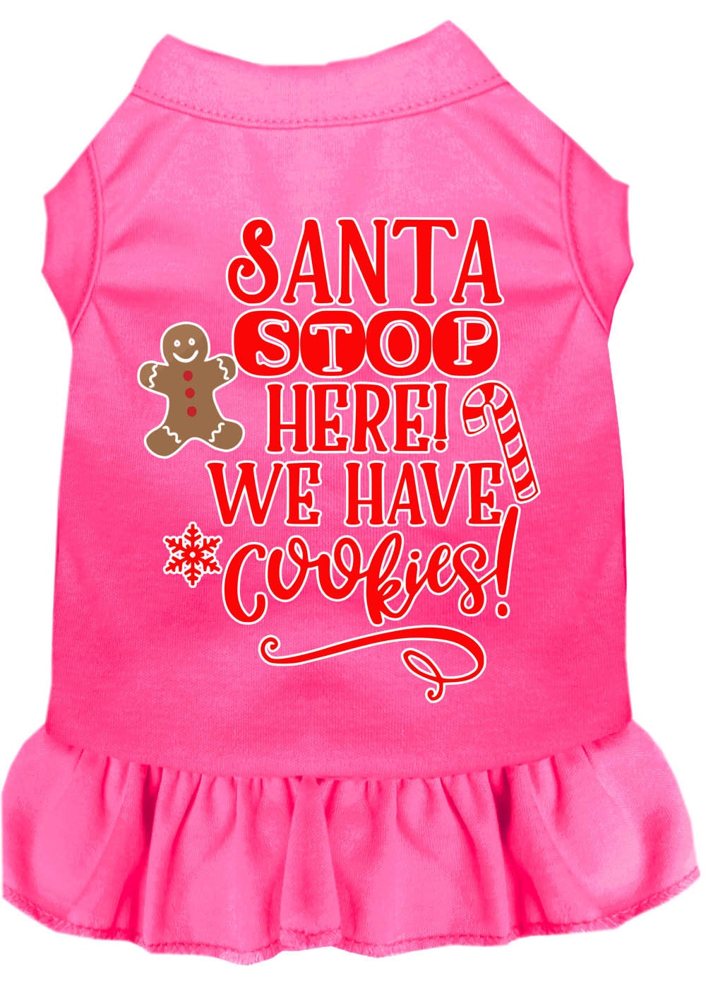 As You Wish Apparel – "Santa Stop Here, We Have Cookies" Christmas Pet Dress
