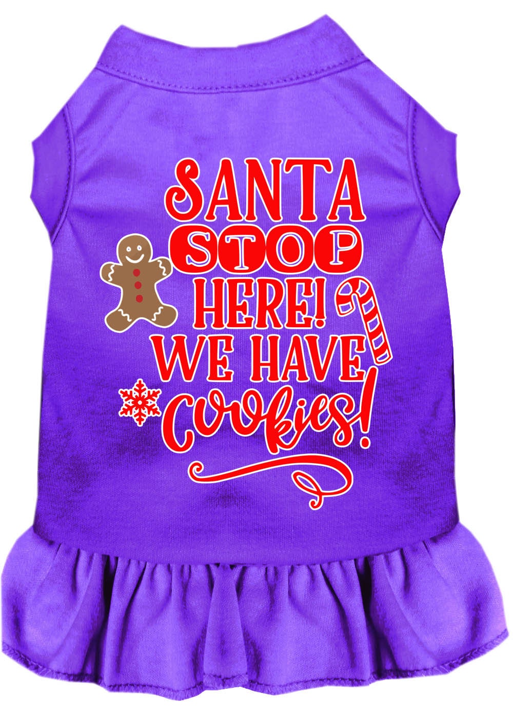 As You Wish Apparel – "Santa Stop Here, We Have Cookies" Christmas Pet Dress