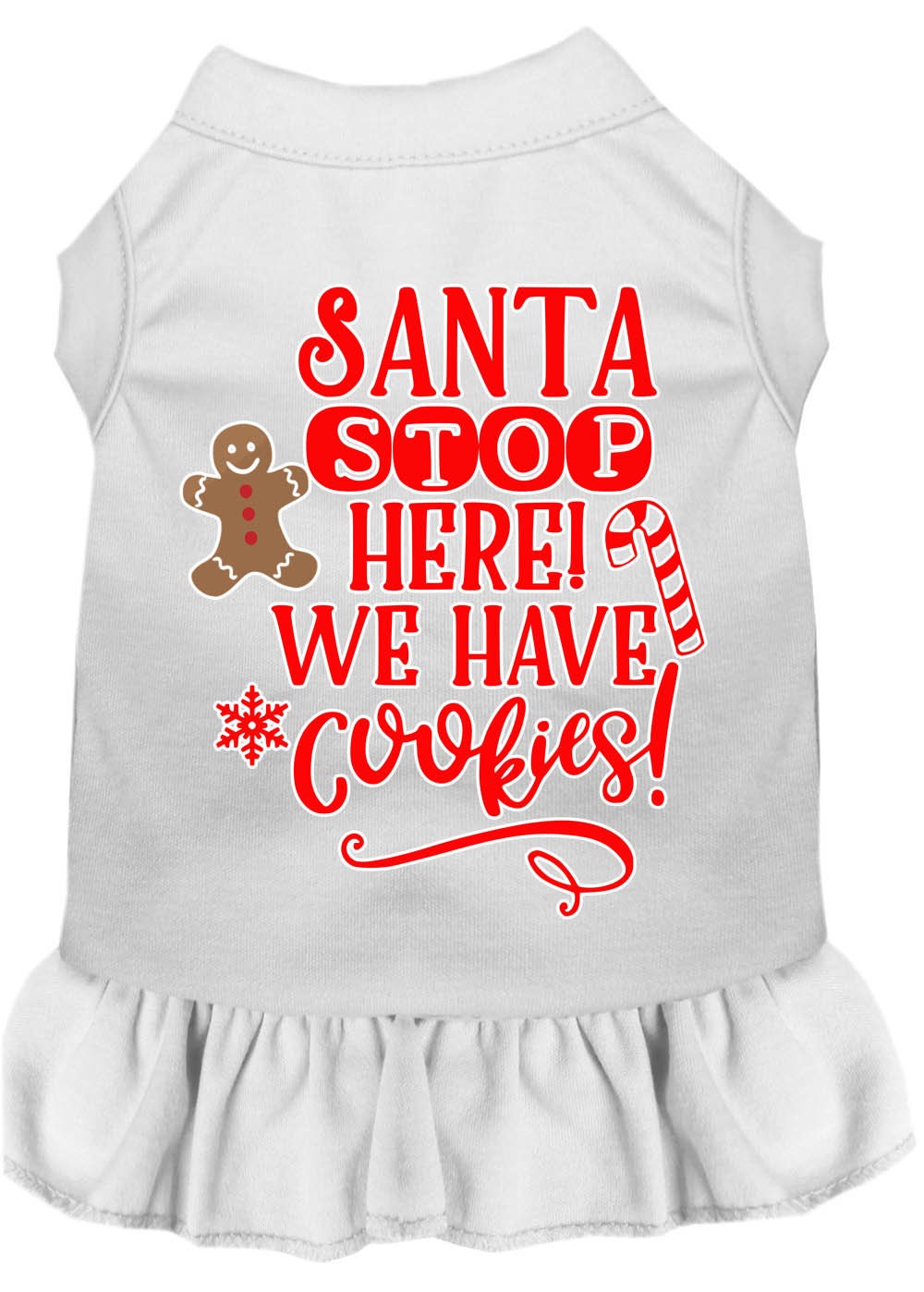 As You Wish Apparel – "Santa Stop Here, We Have Cookies" Christmas Pet Dress