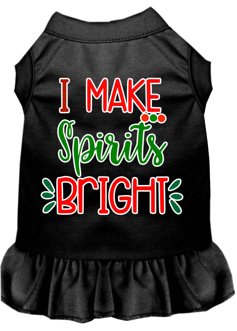 As You Wish Apparel – "I Make Spirits Bright" Christmas Pet Dress