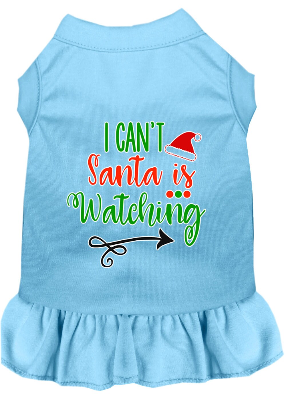 As You Wish Apparel – "I Cant, Santa Is Watching" Christmas Pet Dress