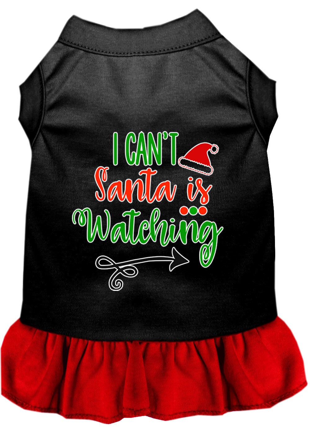 As You Wish Apparel – "I Cant, Santa Is Watching" Christmas Pet Dress