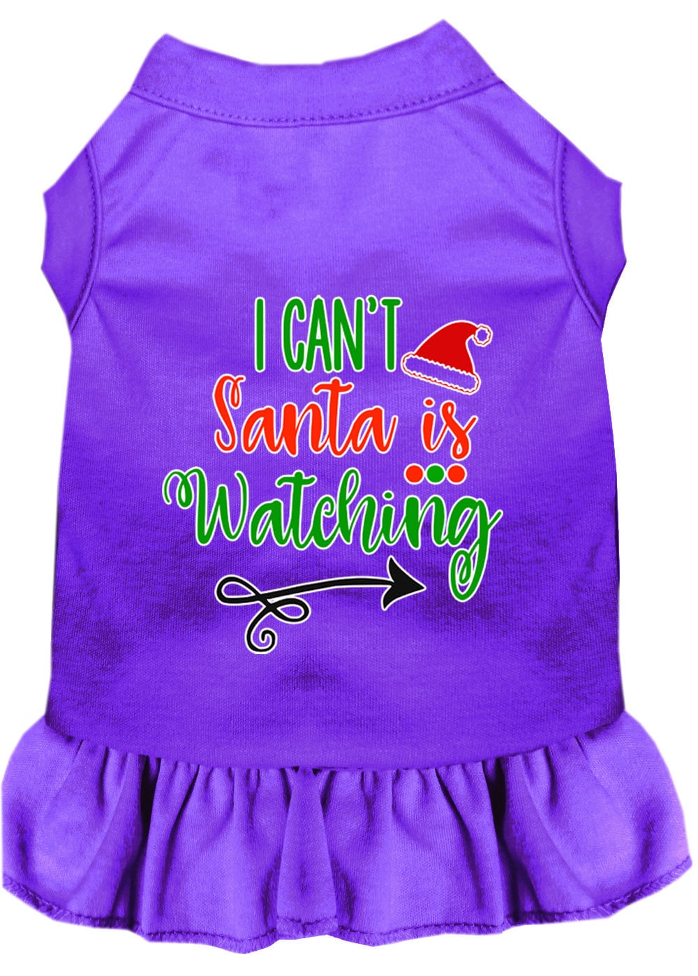 As You Wish Apparel – "I Cant, Santa Is Watching" Christmas Pet Dress