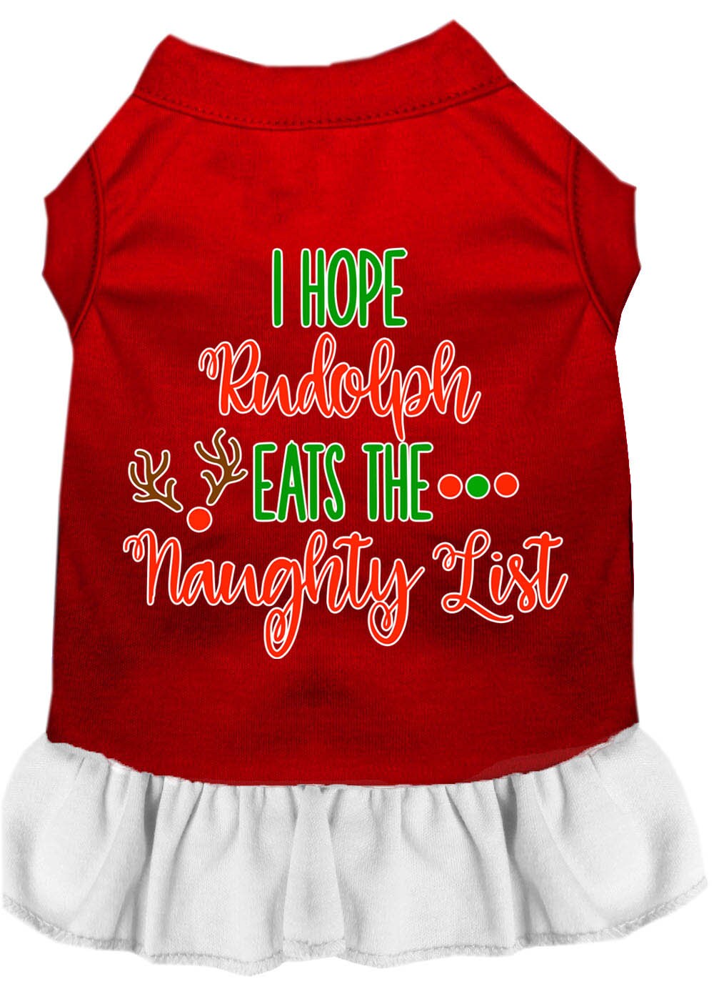 As You Wish Apparel – "I Hope Rudolph Eats The Naughty List" Christmas Pet Dress