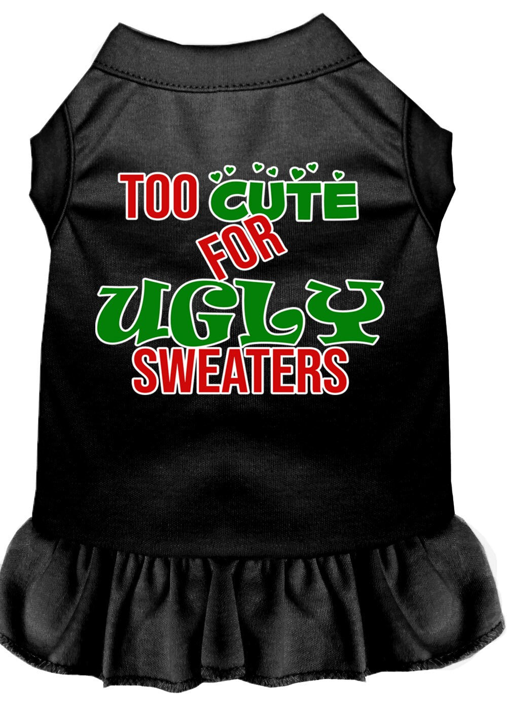 As You Wish Apparel – "Too Cute For Ugly Sweaters" Christmas Pet Dress