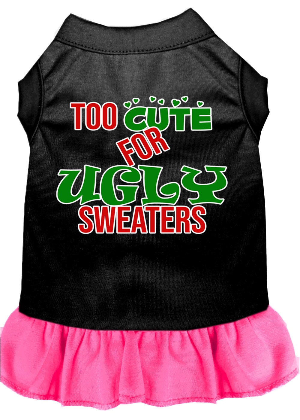 As You Wish Apparel – "Too Cute For Ugly Sweaters" Christmas Pet Dress