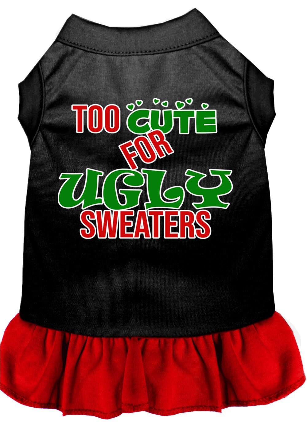 As You Wish Apparel – "Too Cute For Ugly Sweaters" Christmas Pet Dress