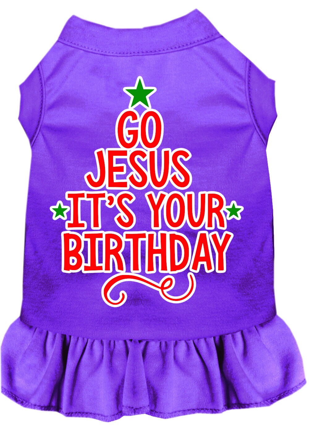 As You Wish Apparel – "Go Jesus, Its Your Birthday" Christmas Pet Dress