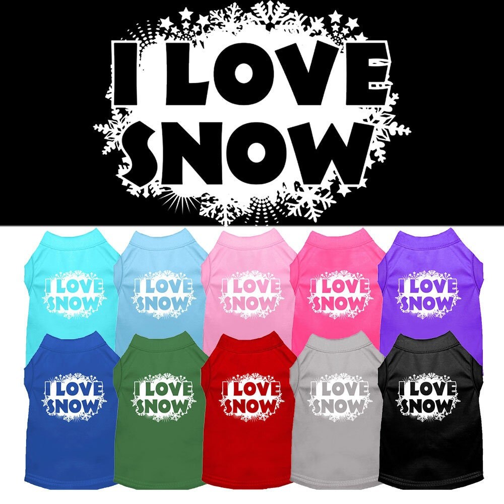 As You Wish Apparel – "I Love Snow" Christmas Pet Shirt