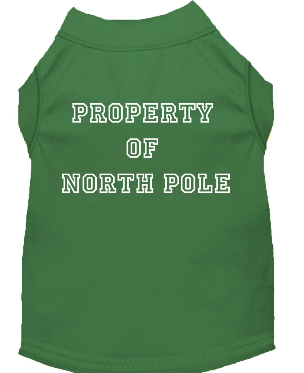 As You Wish Apparel – "Property Of North Pole" Christmas Pet Shirt