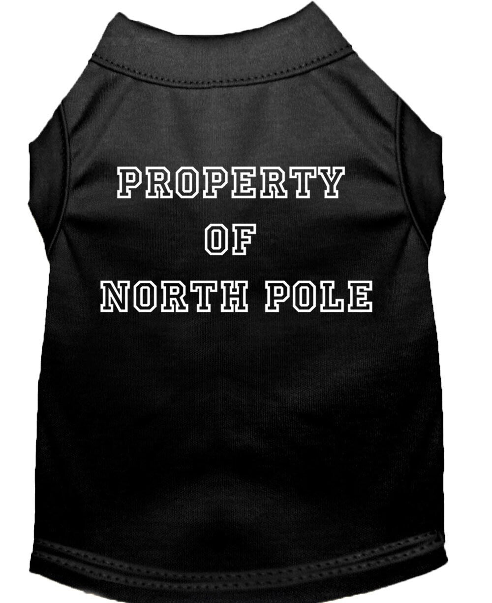 As You Wish Apparel – "Property Of North Pole" Christmas Pet Shirt