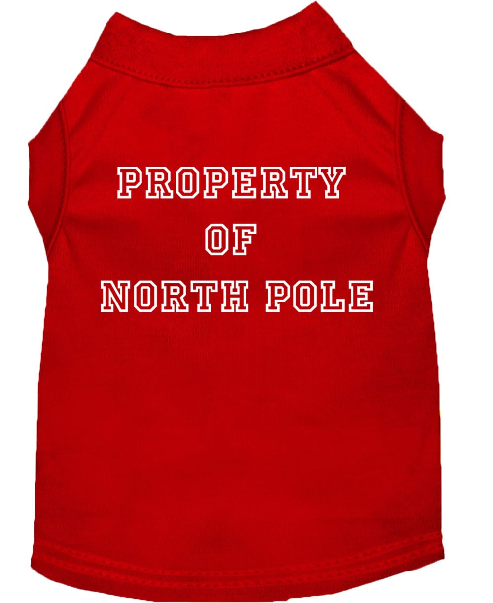 As You Wish Apparel – "Property Of North Pole" Christmas Pet Shirt