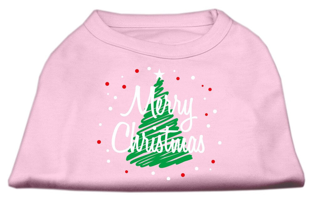 As You Wish Apparel – Christmas Screenprinted Dog Shirt, "Scribble Merry Christmas"