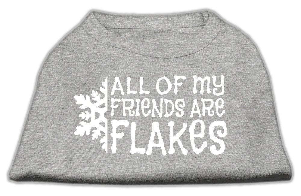 As You Wish Apparel – Christmas Screenprinted Dog Shirt, "All My Friends Are Flakes"