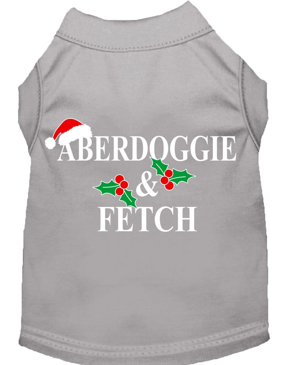 As You Wish Apparel – Christmas Screenprinted Dog Shirt, "Aberdoggie & Fetch"