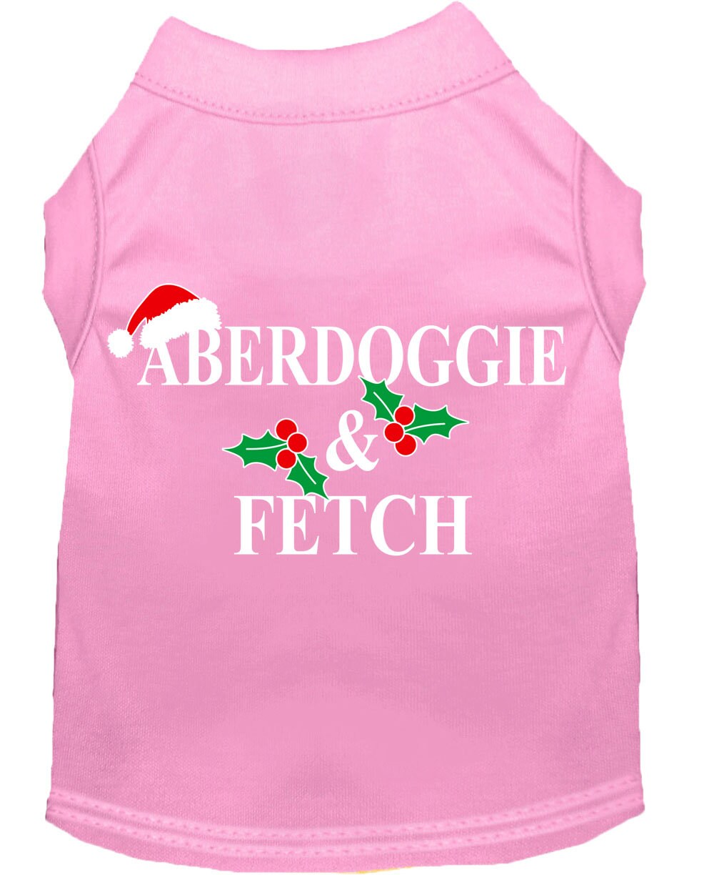As You Wish Apparel – Christmas Screenprinted Dog Shirt, "Aberdoggie & Fetch"