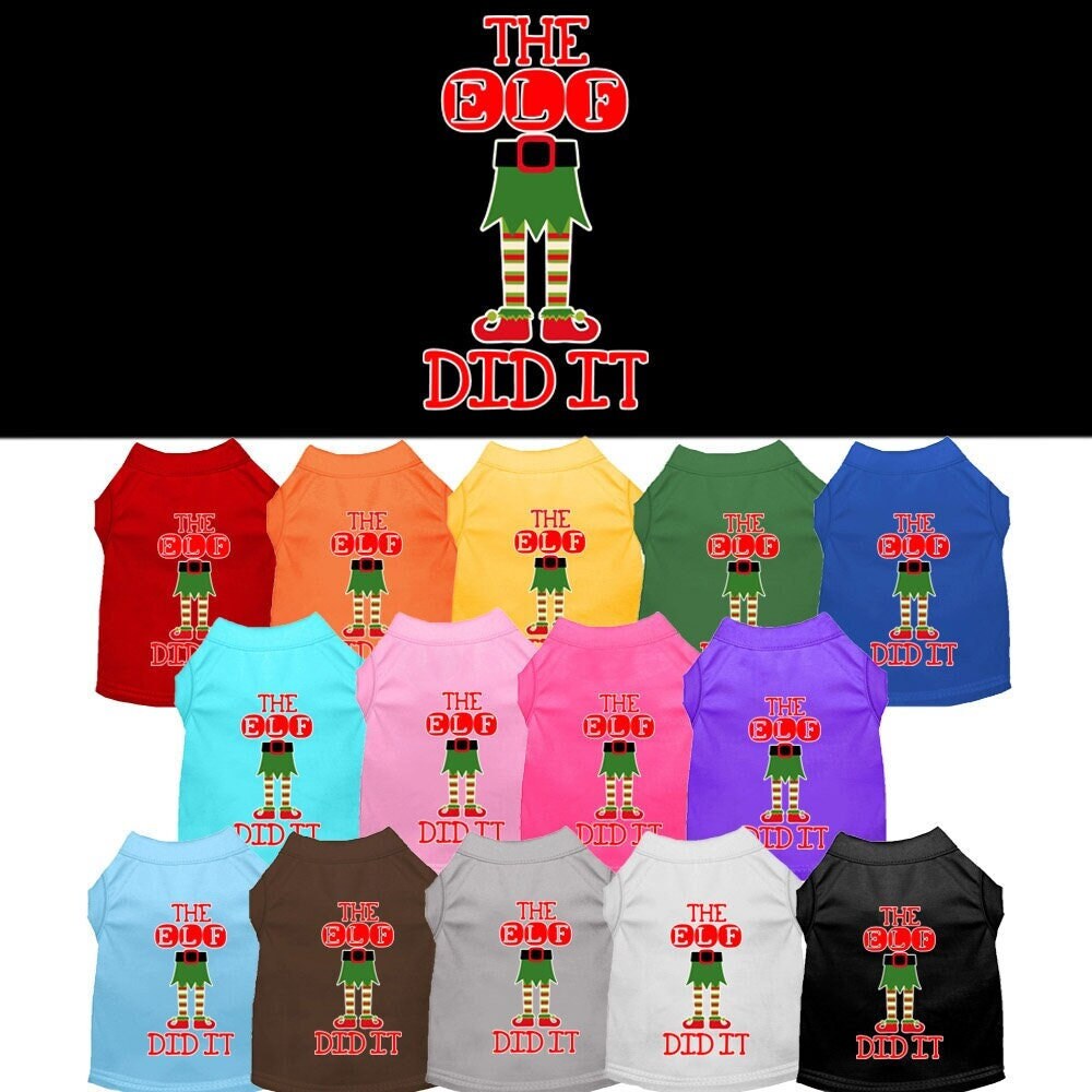As You Wish Apparel – "The Elf Did It" Christmas Pet Shirt