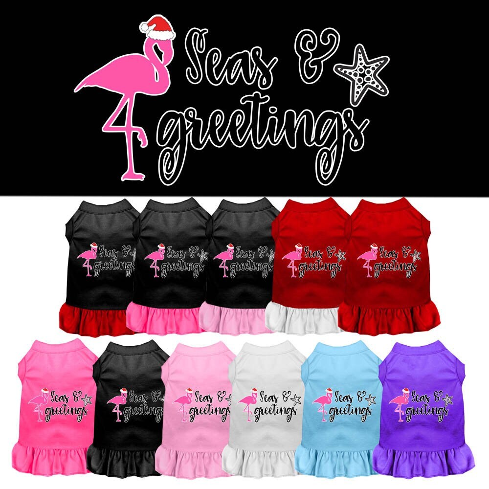 As You Wish Apparel – "Seas and Greetings" Christmas Pet Dress