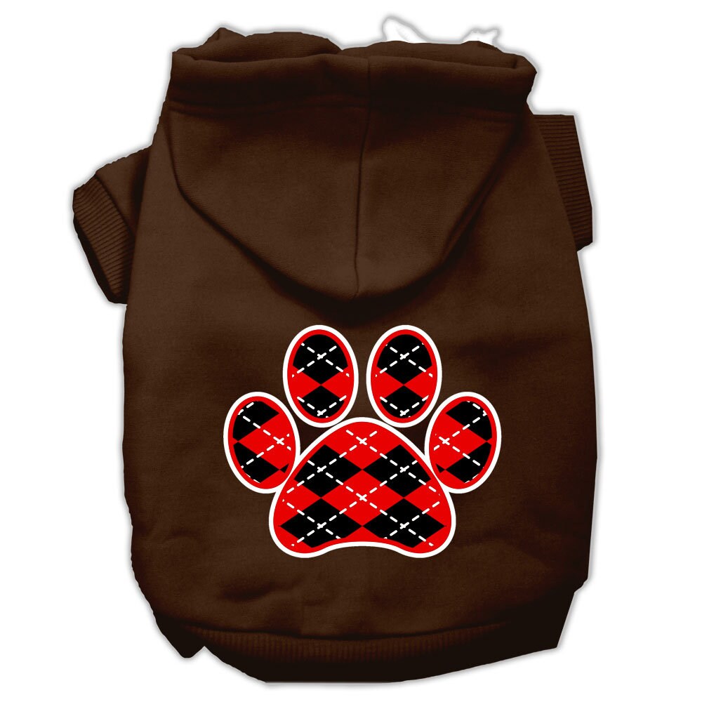 As You Wish Apparel – Red Argyle Paw Pet Hoodie