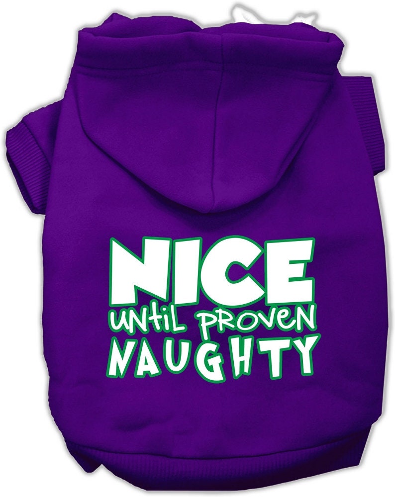 As You Wish Apparel – "Nice Until Proven Naughty" Christmas Pet Hoodie