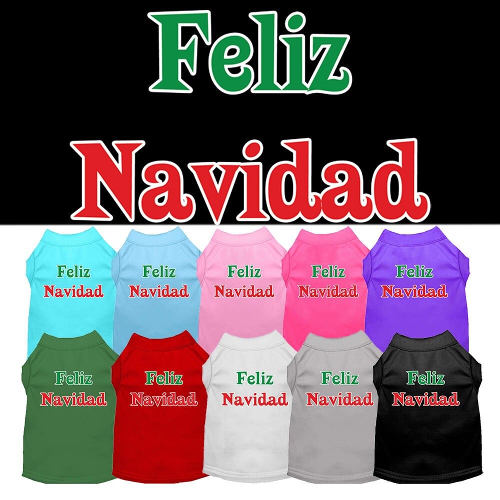 As You Wish Apparel – "Feliz Navidad" Christmas Pet Shirt
