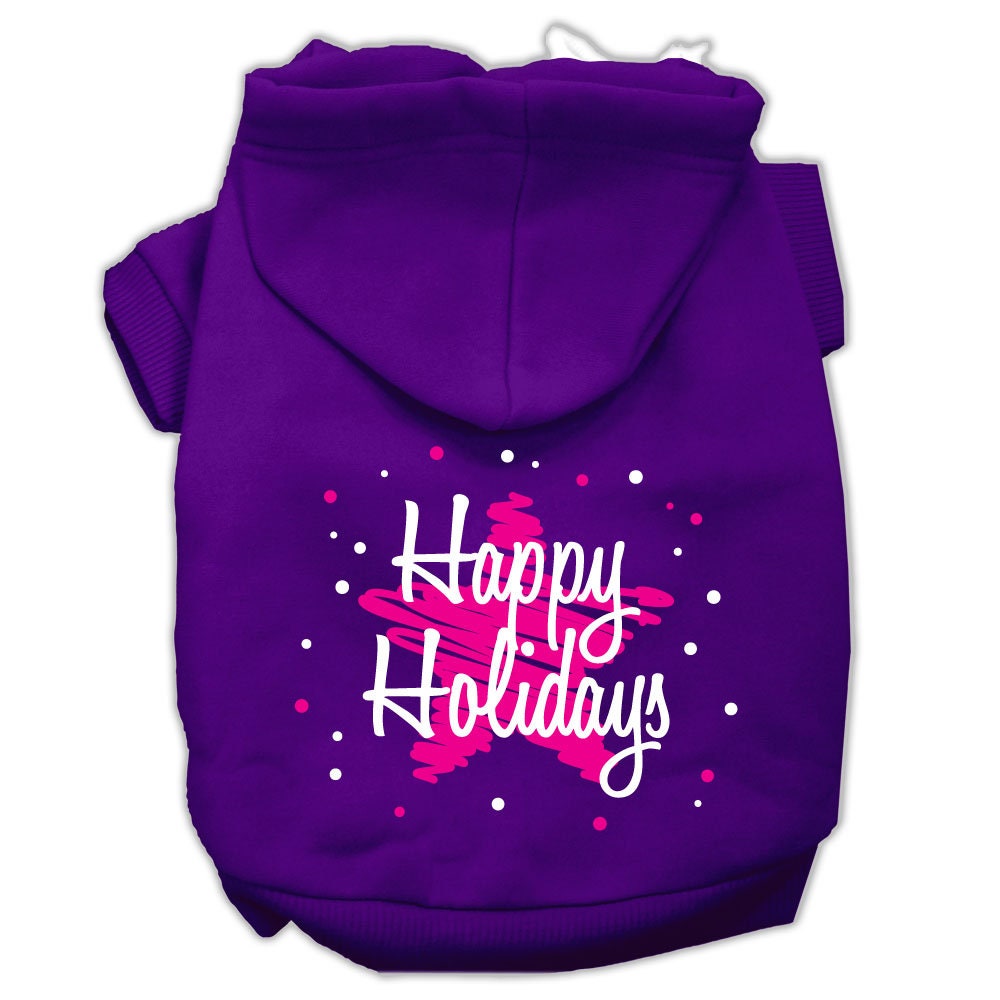 As You Wish Apparel – "Scribble Happy Holidays" Christmas Pet Hoodie