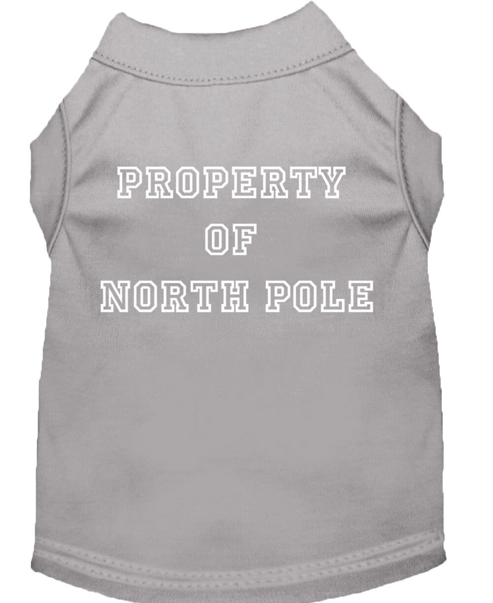 As You Wish Apparel – "Property Of North Pole" Christmas Pet Shirt