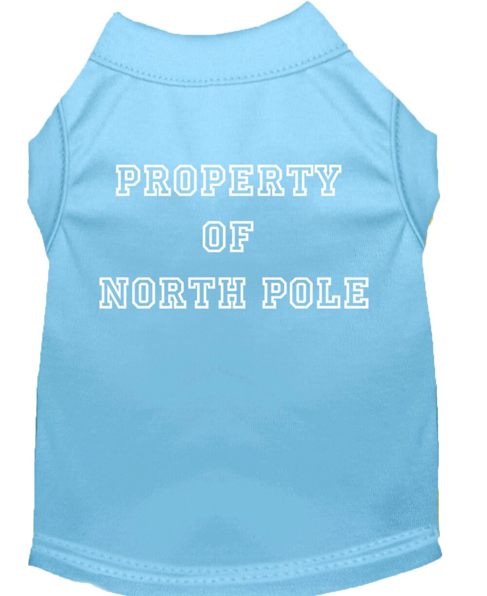 As You Wish Apparel – "Property Of North Pole" Christmas Pet Shirt