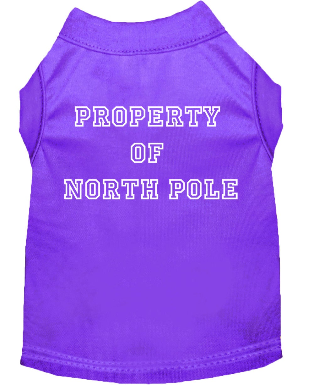 As You Wish Apparel – "Property Of North Pole" Christmas Pet Shirt