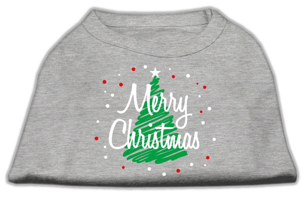 As You Wish Apparel – Christmas Screenprinted Dog Shirt, "Scribble Merry Christmas"