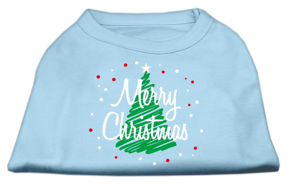 As You Wish Apparel – Christmas Screenprinted Dog Shirt, "Scribble Merry Christmas"