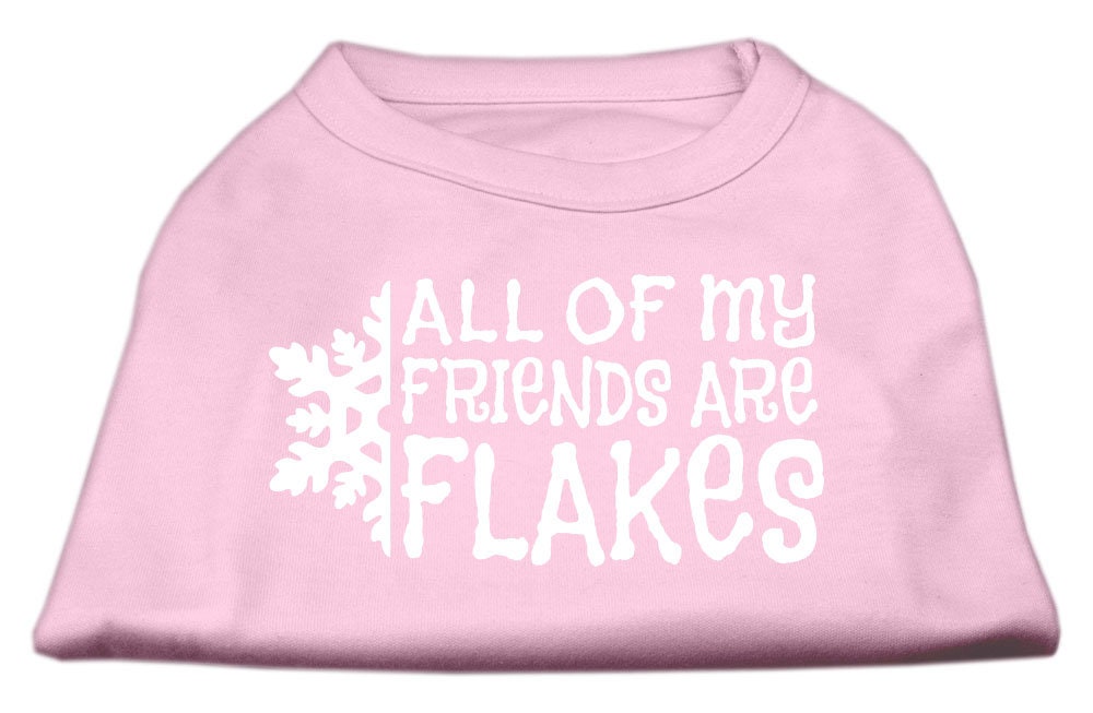 As You Wish Apparel – Christmas Screenprinted Dog Shirt, "All My Friends Are Flakes"