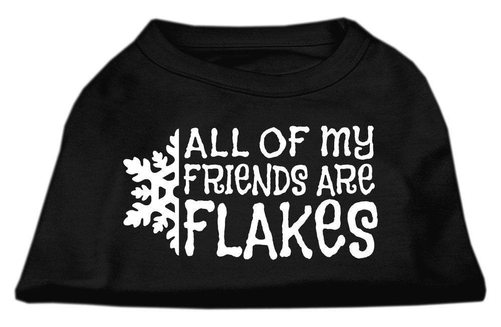 As You Wish Apparel – Christmas Screenprinted Dog Shirt, "All My Friends Are Flakes"