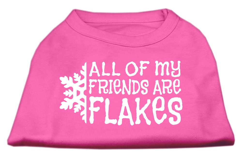 As You Wish Apparel – Christmas Screenprinted Dog Shirt, "All My Friends Are Flakes"