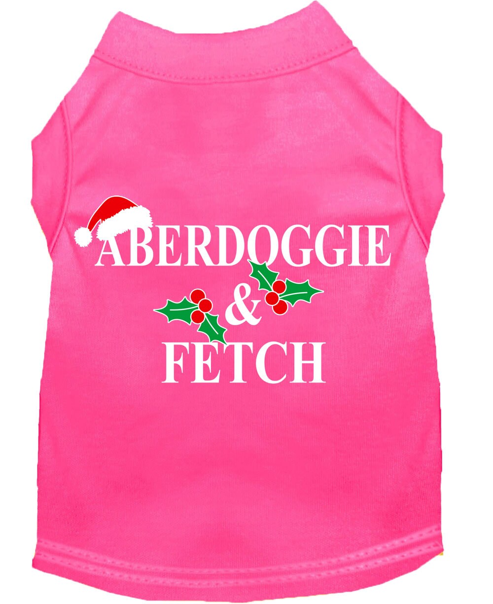 As You Wish Apparel – Christmas Screenprinted Dog Shirt, "Aberdoggie & Fetch"