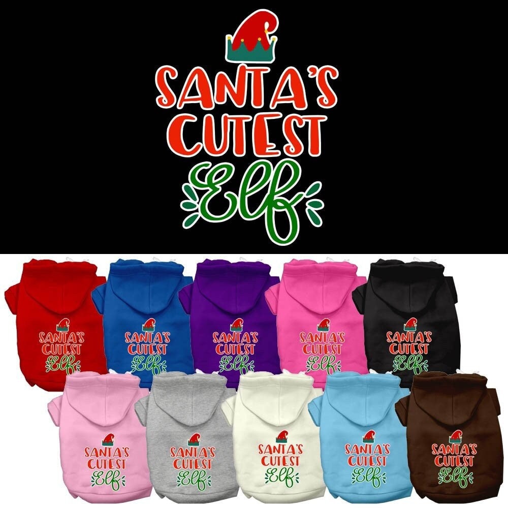 As You Wish Apparel – "Santas Cutest Elf" Christmas Pet Hoodie