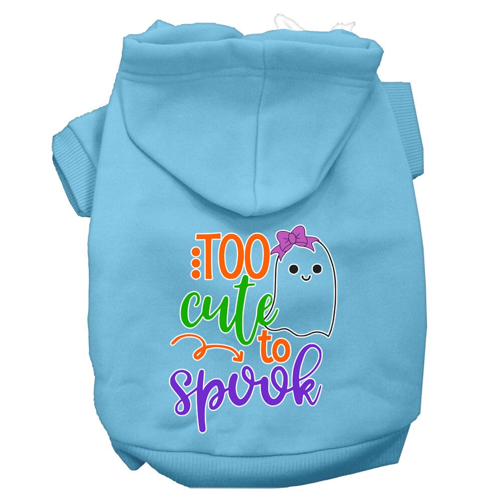 As You Wish Apparel – "Too Cute To Spook Girly Ghost" Halloween Pet Hoodie