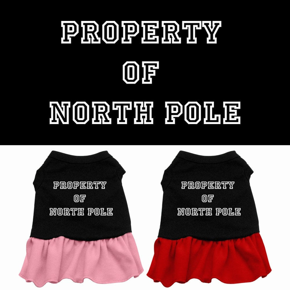 As You Wish Apparel – "Property Of North Pole" Christmas Pet Dress