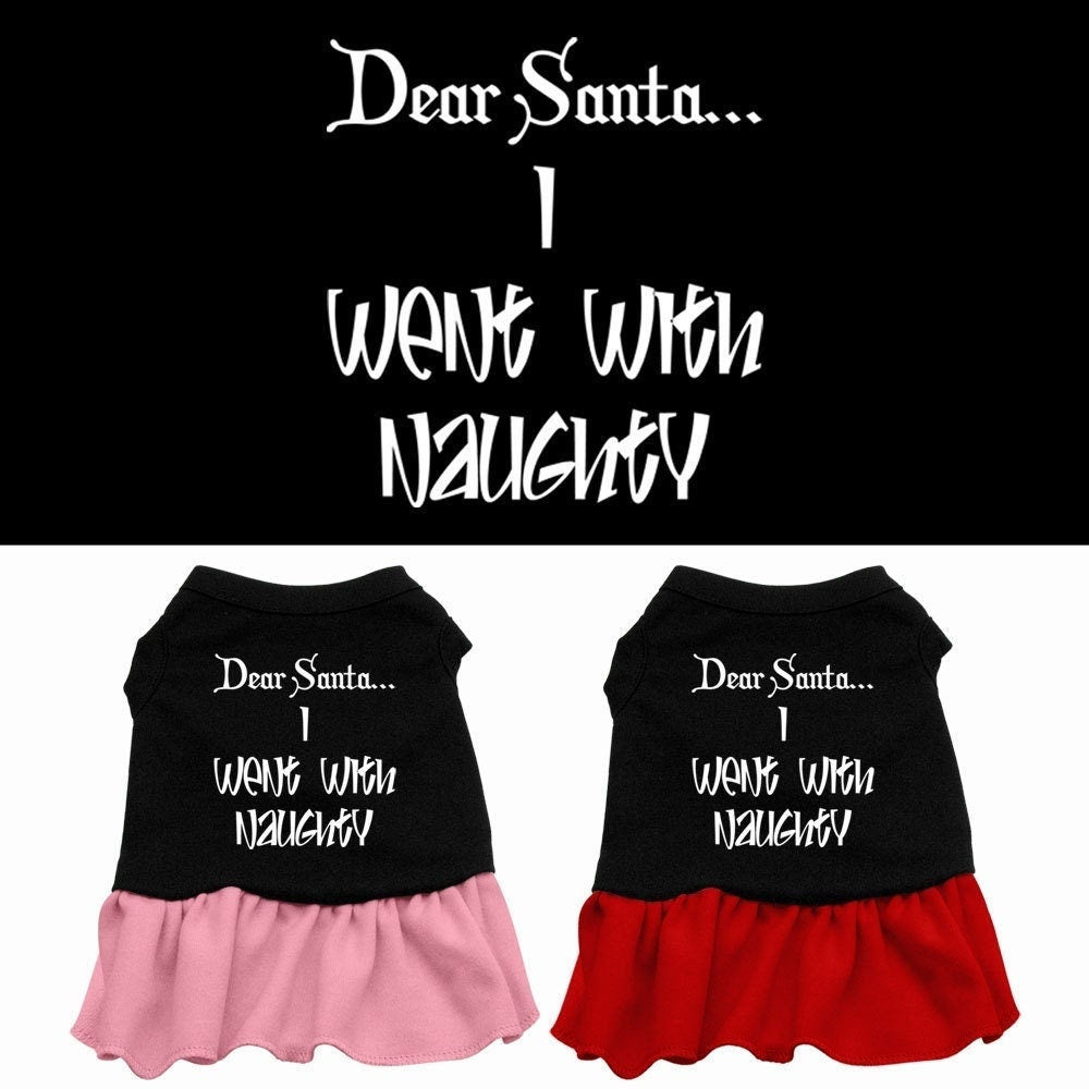 As You Wish Apparel – "Dear Santa, I Went With Naughty" Christmas Pet Dress