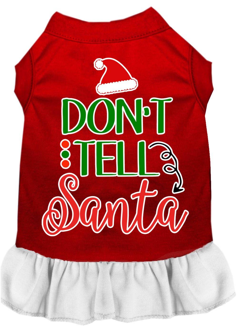 As You Wish Apparel – "Dont Tell Santa" Christmas Pet Dress