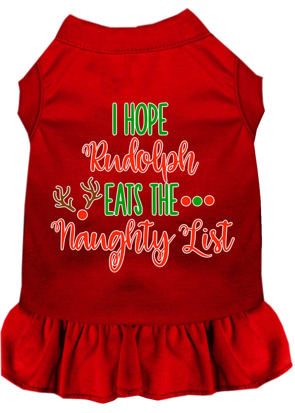 As You Wish Apparel – "I Hope Rudolph Eats The Naughty List" Christmas Pet Dress